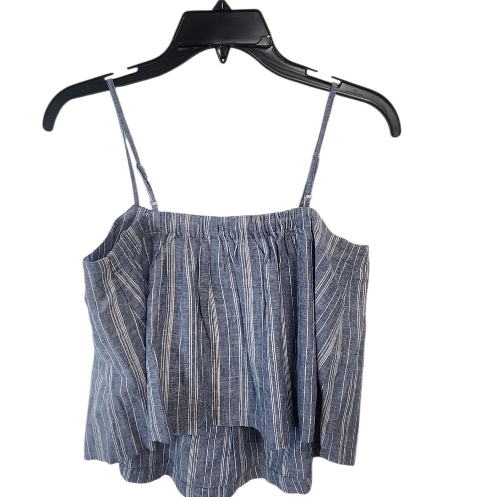Outerknown 2/1 Blue and gray ‎ Striped Cami Top XS Womens Sleeveless Tank Summer